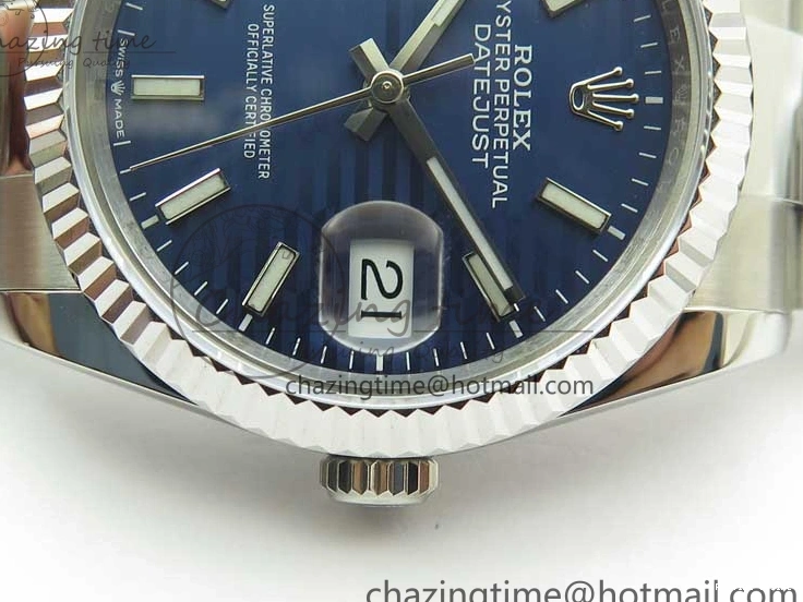 0125 Stylish DateJust 36 SS 126200 BP Maker 1:1 Best Edition Fluted Bezel Blue Dial on Oyster Bracelet 2538